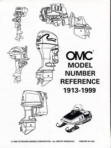 OMC model number reference guide 1913 - 1999.