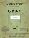 Gray Marine Instruction Book for 4- & 6-cylinder gas engines