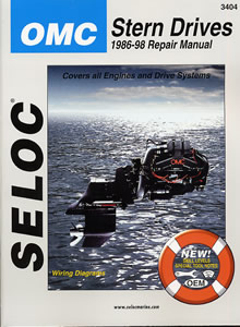 Seloc 3404 OMC Cobra, King Cobra, and Cobra SX Stern Drive Tune-up and Repair Manual, all models 1986 through 1998