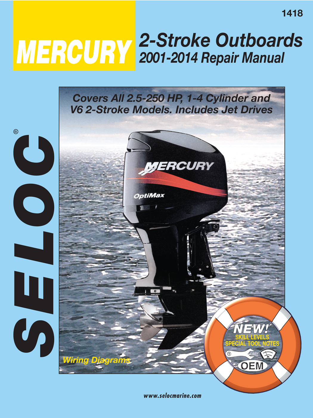 Seloc repair manual for Mercury 2-Stroke Outboards 2001-2005 models