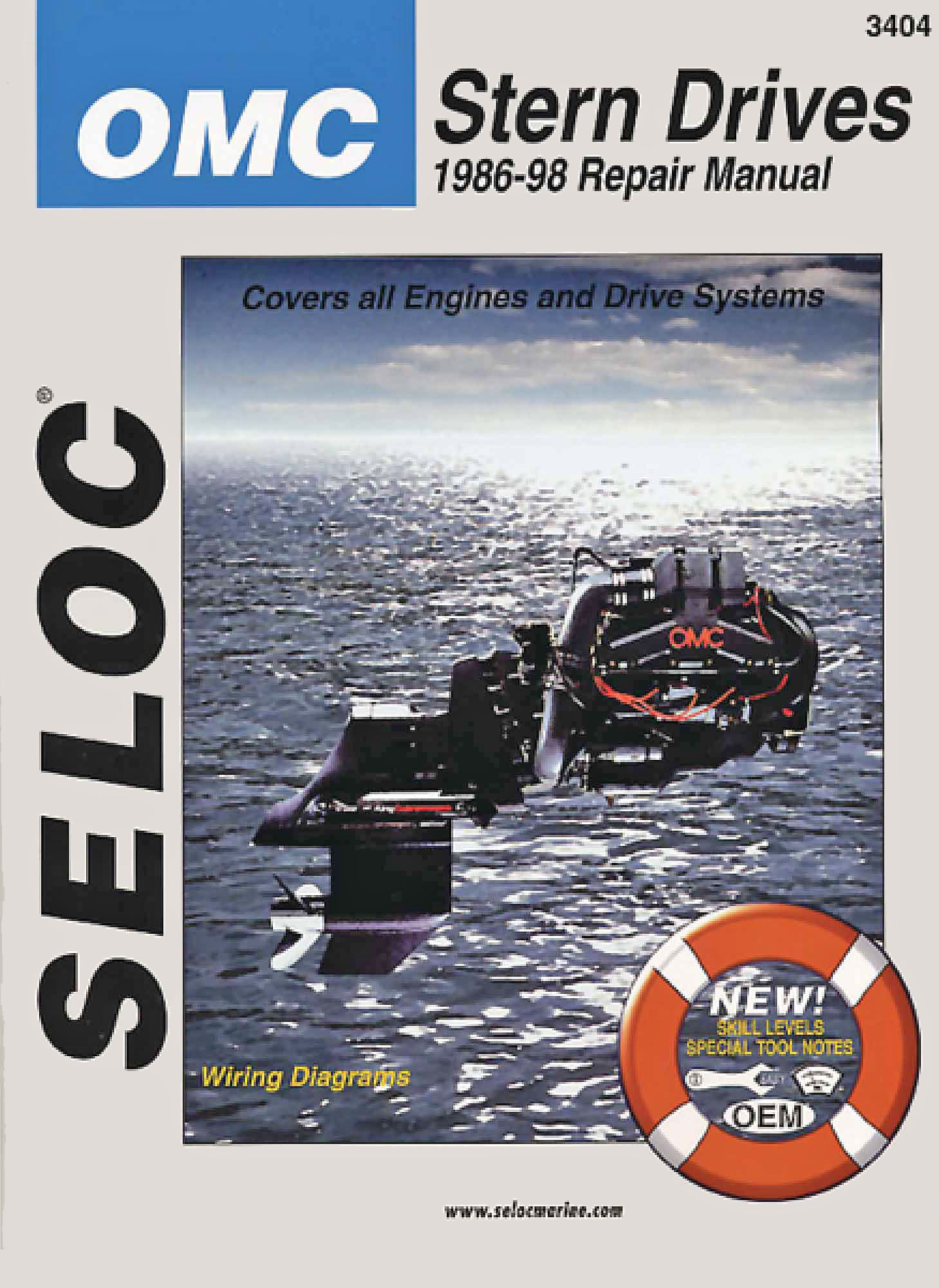 Seloc 3404 OMC Cobra, King Cobra & Cobra SX Stern Drive Tune-up & Repair Manual: All Models 1986-1998