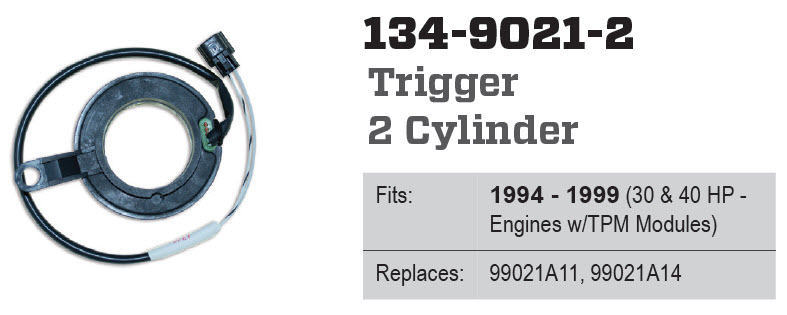 CDI Electronics 134-9021-2 - Trigger, 2 Cylinder, 99021A14
