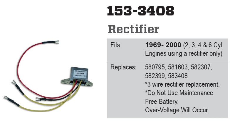 CDI Electronics 153-3408 - Rectifier, 4 Wire