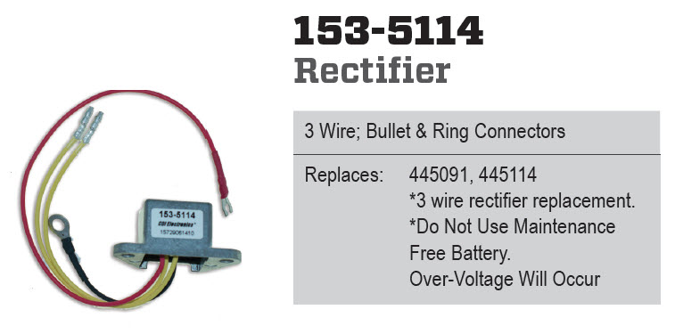 CDI Electronics 153-5114 - Rectifier, 445114