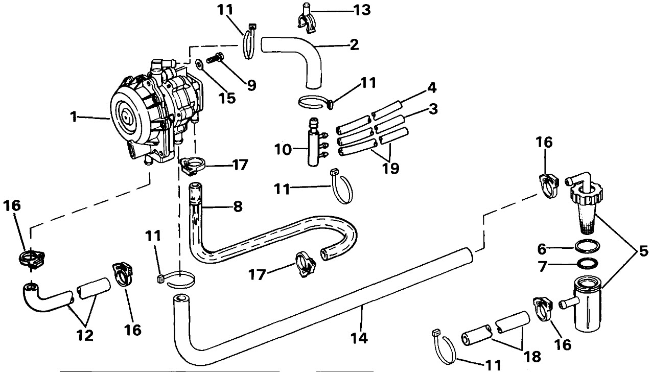 Evinrude Johnson OMC 5007422 - VRO Pump Conversion Kit, Requires Premix Fuel and Oil, ...
