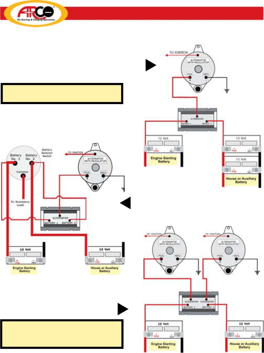 Battery Isolator Circuits - Arco Marine Electrical Parts Catalog