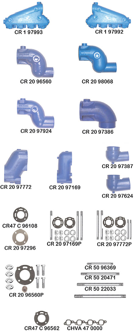 Chrysler marine manifolds risers #5