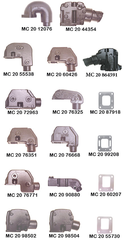 Mercruiser V8 Exhaust Risers & Accessories