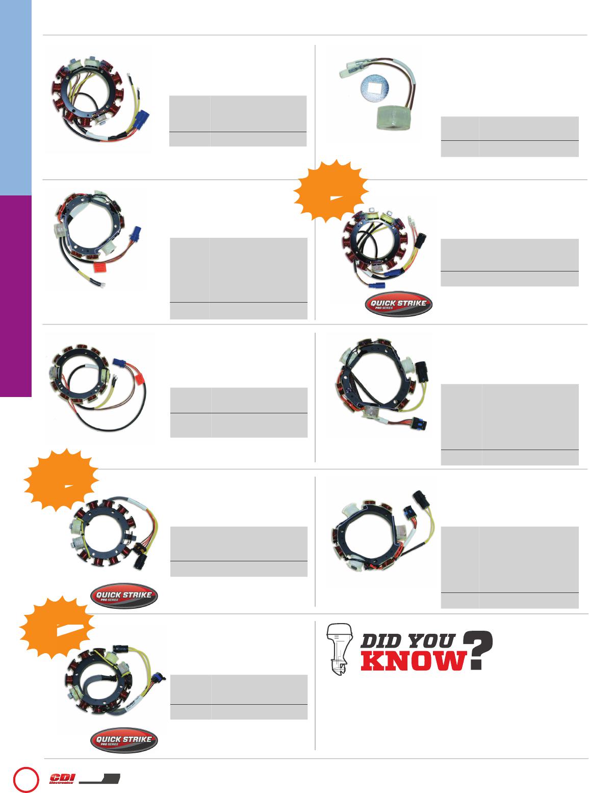 Johnson//Evinrude 9.9-15 HP 4 Stroke Stator 173-4954