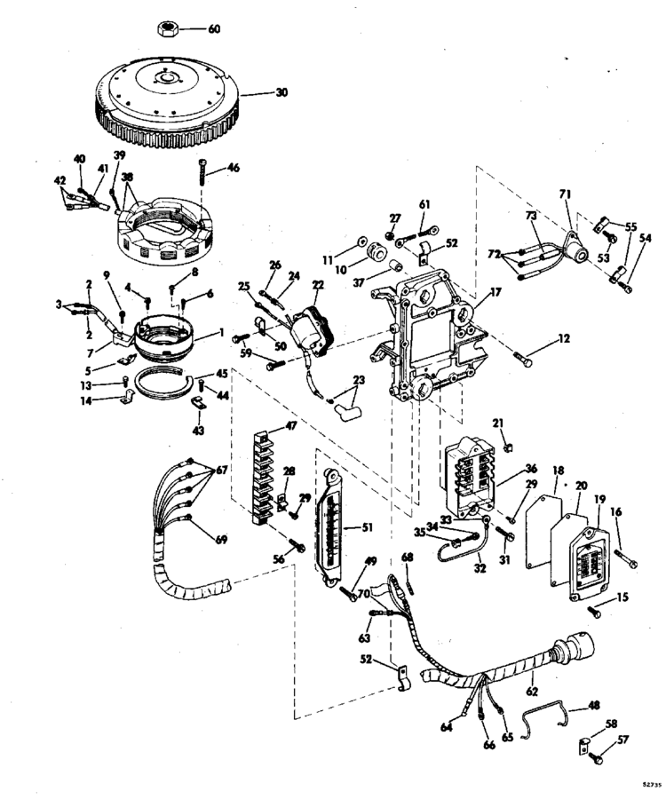 Evinrude Ignition System Parts For 1975 50hp 50573b