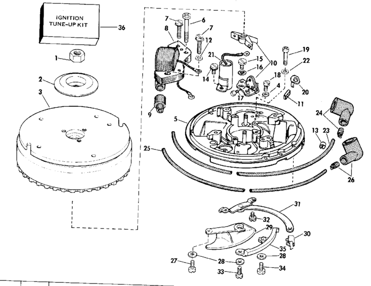 Evinrude Parts for 1976 6hp 6604A Outboard Motor
