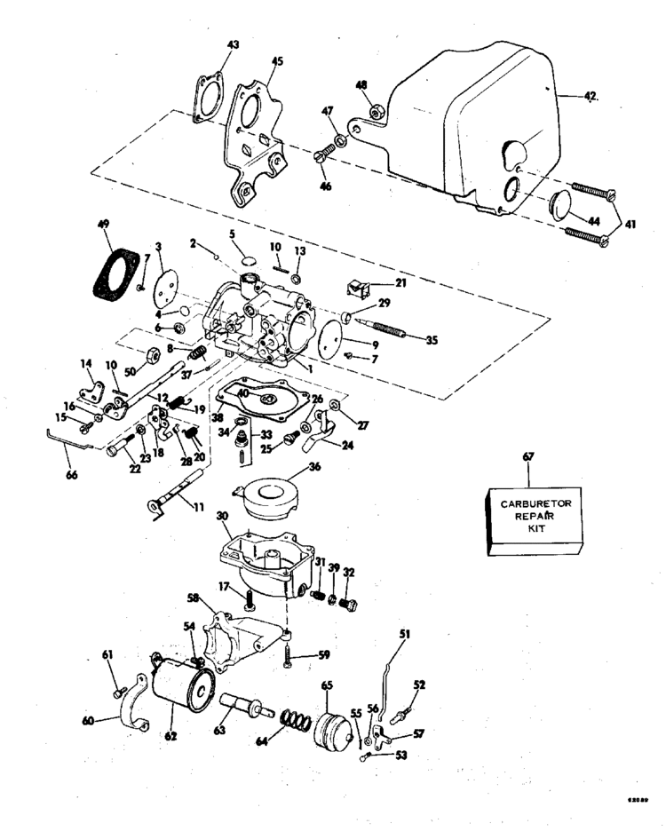 Evinrude Carburetor Parts for 1976 35hp 35652G Outboard Motor 35 hp evinrude parts diagrams 