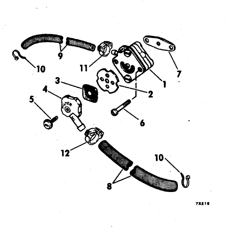 fuel pump Parts for 1978 15hp 15804b Outboard Motor