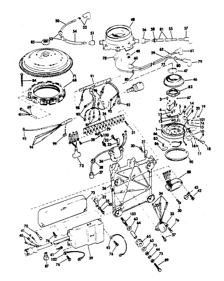 Evinrude Ignition System Parts For 1972 100hp 100293r