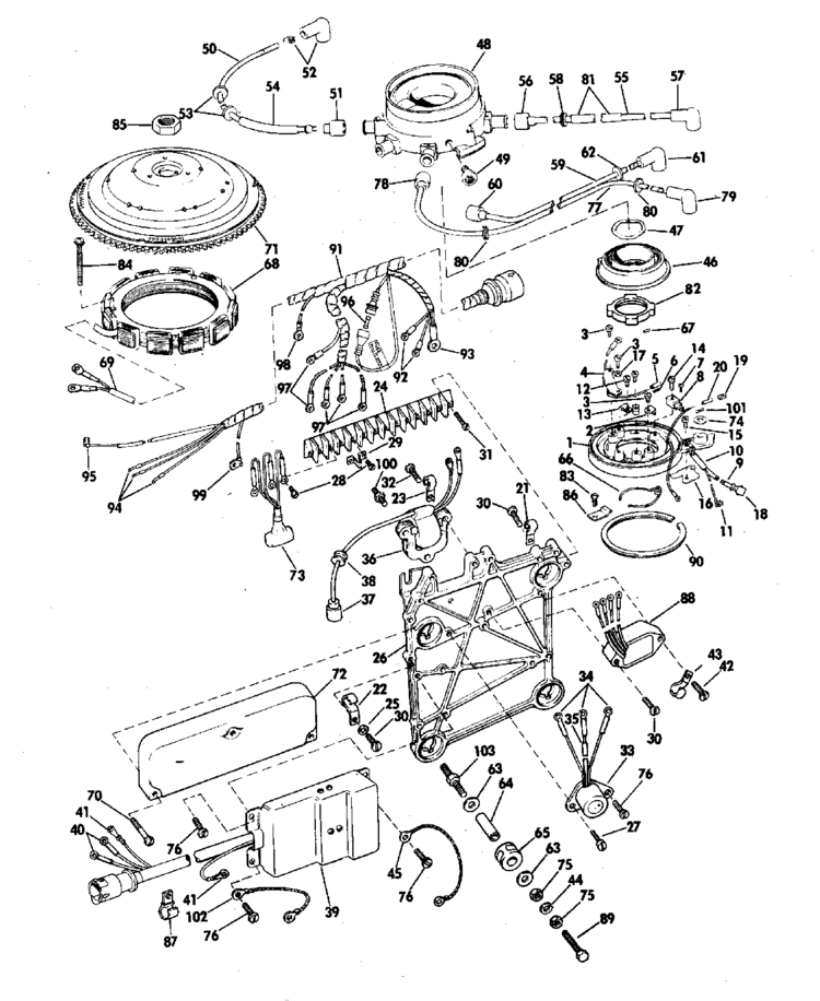 Evinrude Ignition System Parts For 1972 125hp 125283r