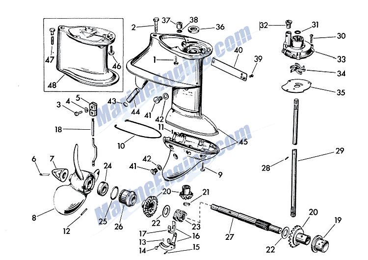 Chrysler outboards parts diagrams