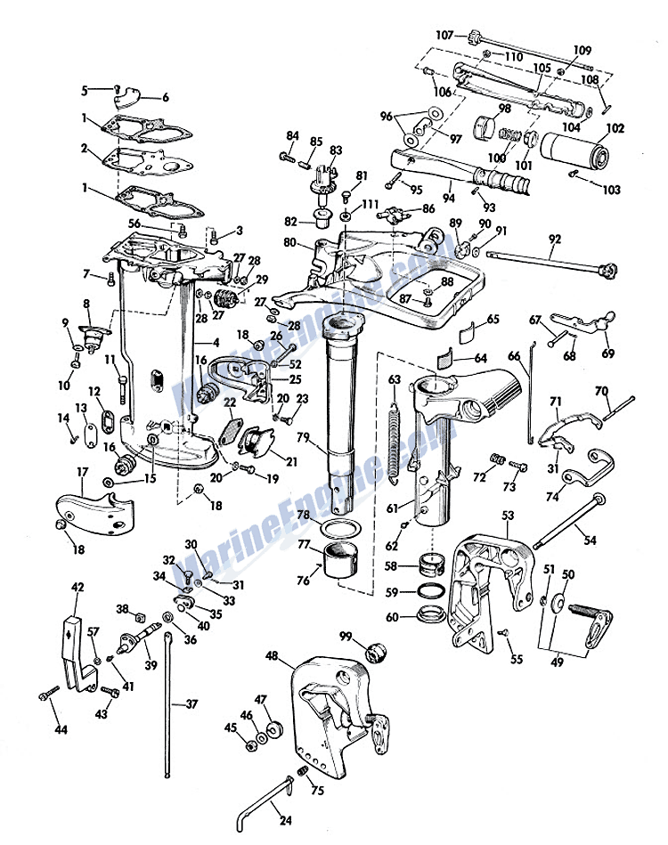 Chrysler outboard lower unit removal #4
