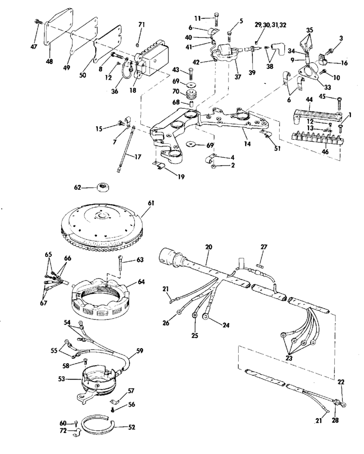 ignition system Parts for 1977 85hp 85el77s Outboard Motor