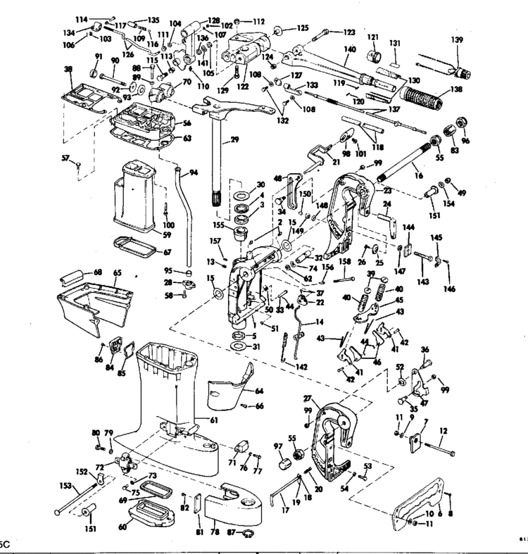 Evinrude Exhaust Housing Parts For 1981 50hp E50belcic