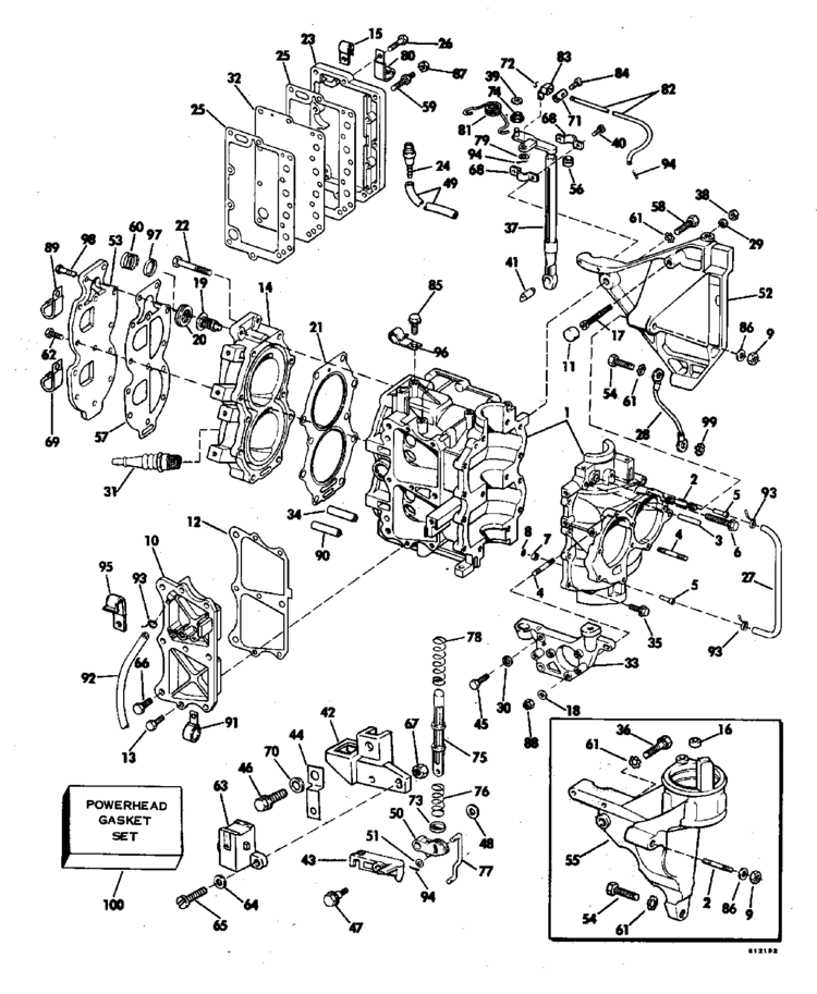 Evinrude Cylinder & Crankcase Parts for 1981 35hp E35RCIG ... 35 hp evinrude parts diagrams 