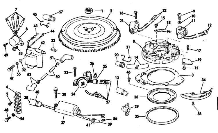 Johnson Magneto Parts For 1983 35hp J35elcts Outboard Motor