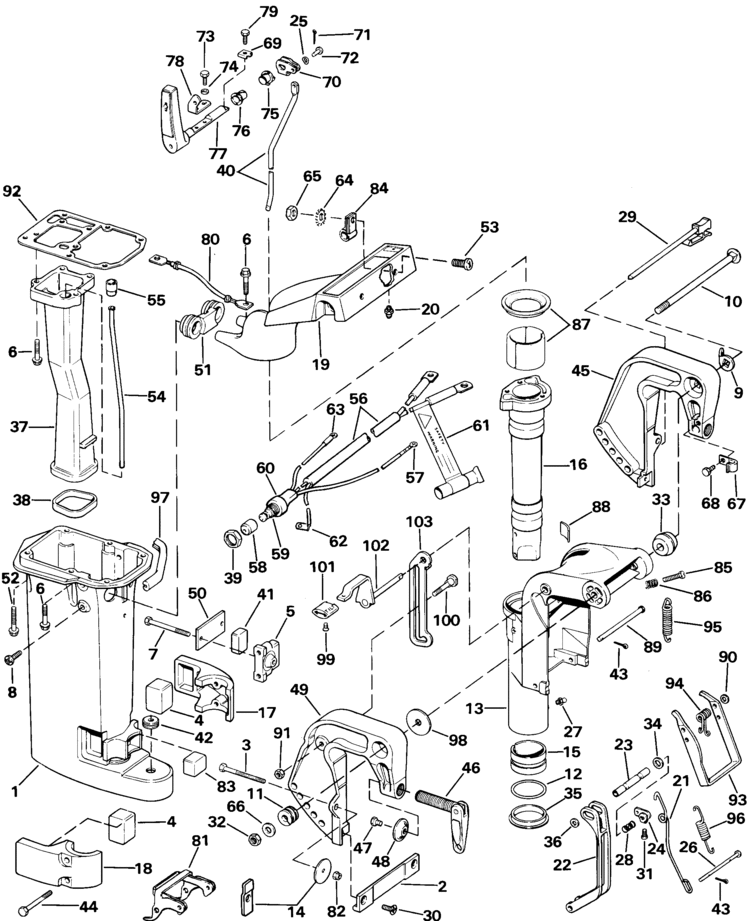 0319049 OMC reverse lock Bellcrank 319049