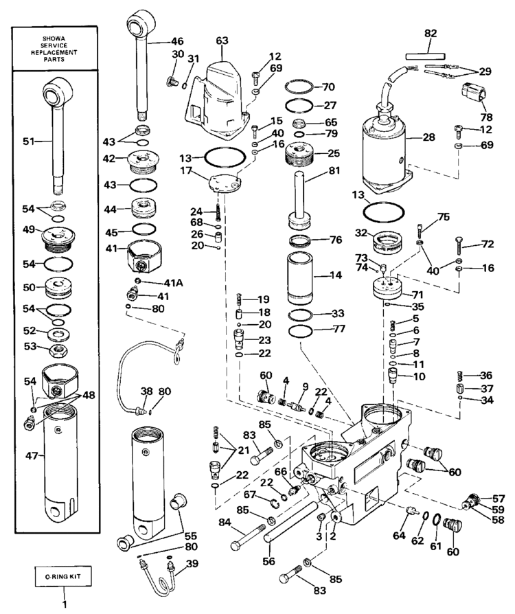 1987 Nissan outboard motor parts