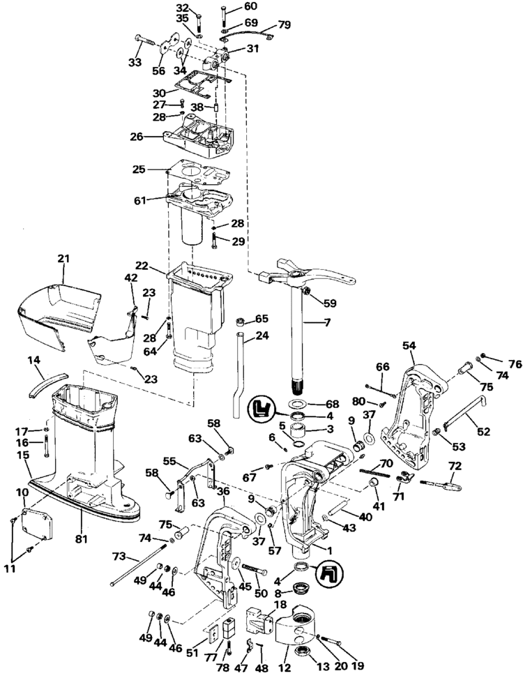 Evinrude Midsection