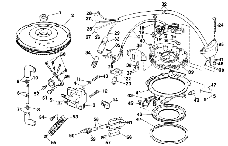 Johnson Ignition Parts for 1989 15hp J15RLCEC Outboard Motor