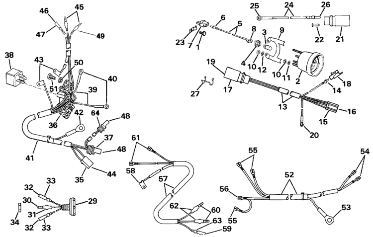 Evinrude Power Trim/tilt Electrical Parts for 1989 60hp TE60TLCEA