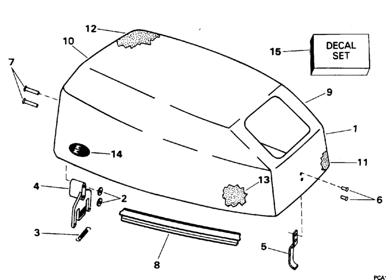Johnson Engine Cover 9.5 HP 381490