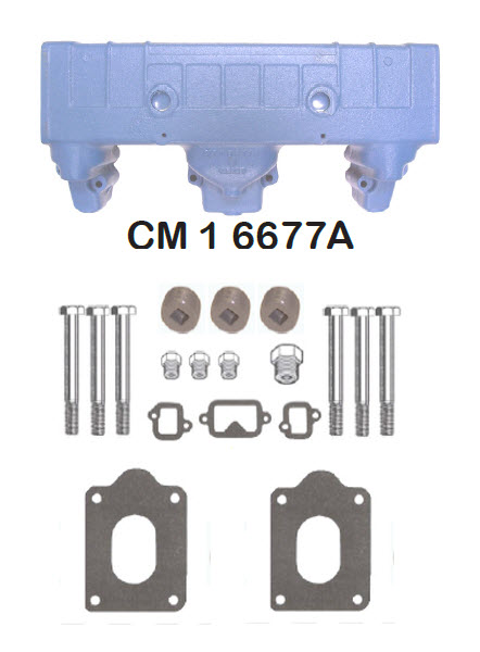 Barr Marine CM-1-6677A - Chrysler Exhaust Manifold, Small Block V8, 318 / 360