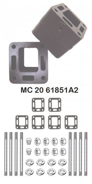 Barr Marine MC-20-61851A2 - MerCruiser Exhaust Manifold to Riser Spacers (pair)