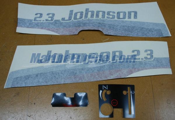 Evinrude Johnson OMC 0115436 - Decal Set, 2.3 Johnson, White