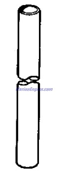 Evinrude Johnson OMC 0115444 - Tube, Drive Shaft, Lo