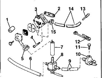 Evinrude Johnson OMC 0174510 - Fuel Pump Adapter Kit