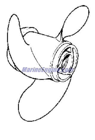 Evinrude Johnson OMC 0176266 - RH Alum. 10 x 9. 4 Blade, RH Aluminum