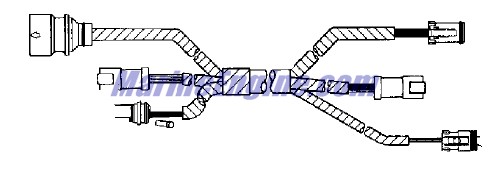 Evinrude Johnson OMC 0176383 - Cable Assembly, Adapter -95B96E