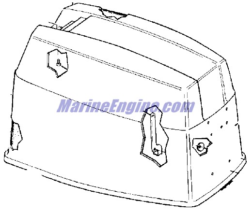 engine cover - evinrude Parts for 1987 60hp e60tlcuc Outboard Motor
