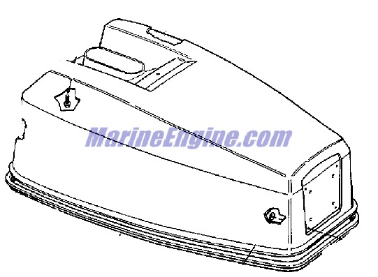 Evinrude Johnson OMC 0284970 - Upper Motor Cover Assembly