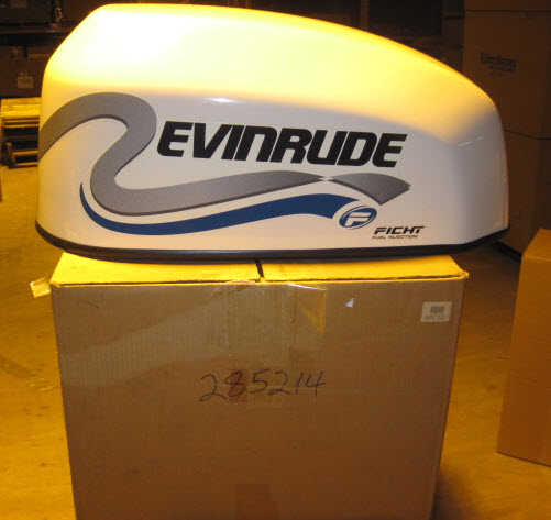 Evinrude Johnson OMC 0285214 - Upper Motor Cover Assembly, Evinrude, 115, White