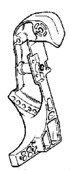 Evinrude Johnson OMC 0313824 - Stern Bracket, Port