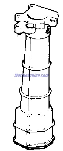 Evinrude Johnson OMC 0329556 - Inner Exhaust Housing