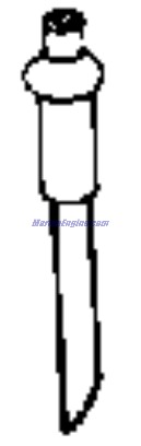 Evinrude Johnson OMC 0335384 - Water Tube -ext.