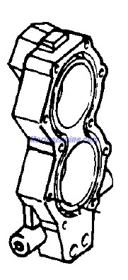Evinrude Johnson OMC 0340101 - Cylinder Head