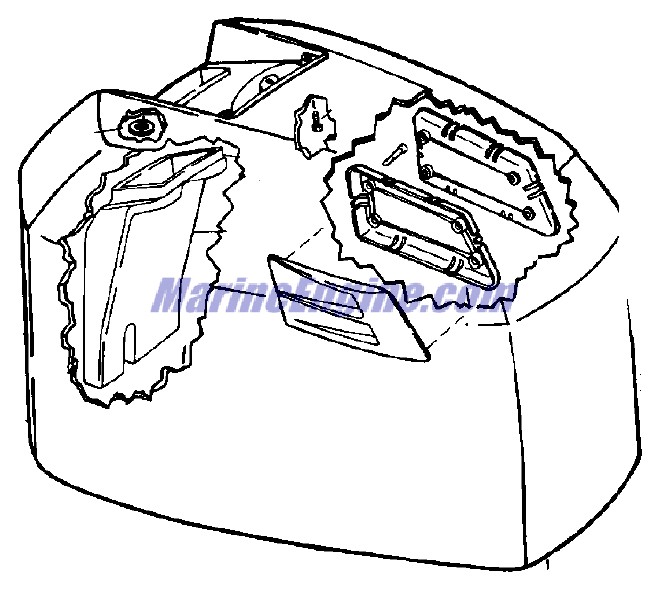 Evinrude Johnson OMC 0341392 - Bracket, Mounting - Port