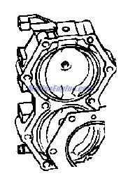 Evinrude Johnson OMC 0342321 - Cylinder Head - Port