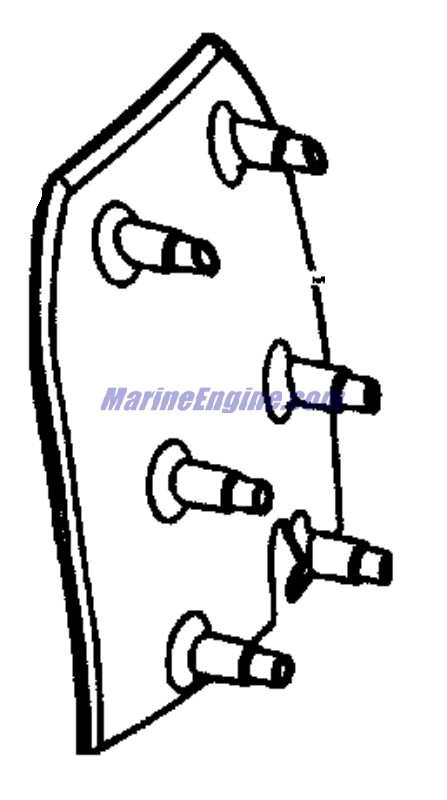 Evinrude Johnson OMC 0342418 - Duct, Air Inlet-f