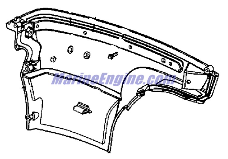 Evinrude Johnson OMC 0343483 - Lower Motor Cover