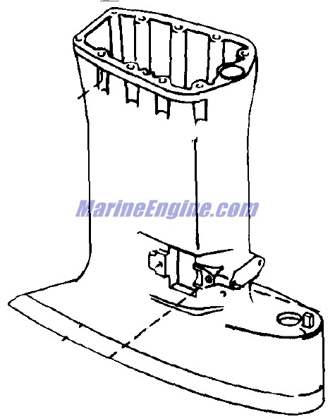 Evinrude Johnson OMC 0343577 - Exhaust Housing 22.5IN